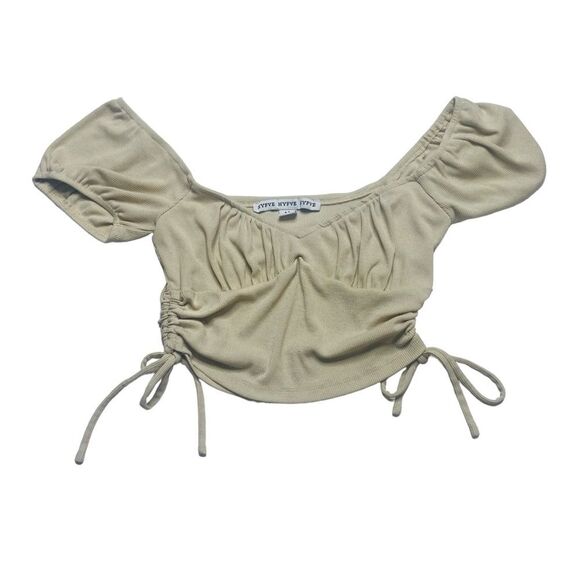 HYFVE Stretch Crop Top Cream Sz M - Picture 1 of 7